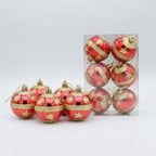 Christmas Bauble Set Snowflake Design Shatterproof Set of 6