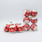 Christmas Bauble Set Snowflake Design Shatterproof Set of 6