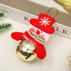 Christmas Bell Santa Motif Hanging Loop Durable Finish