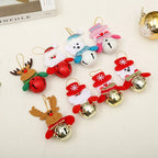 Christmas Bell Santa Motif Hanging Loop Durable Finish