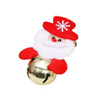 Christmas Bell Santa Motif Hanging Loop Durable Finish
