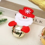 Christmas Bell Santa Motif Hanging Loop Durable Finish