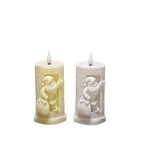 Christmas Candle Santa Motif Even-Burning Fine Wax