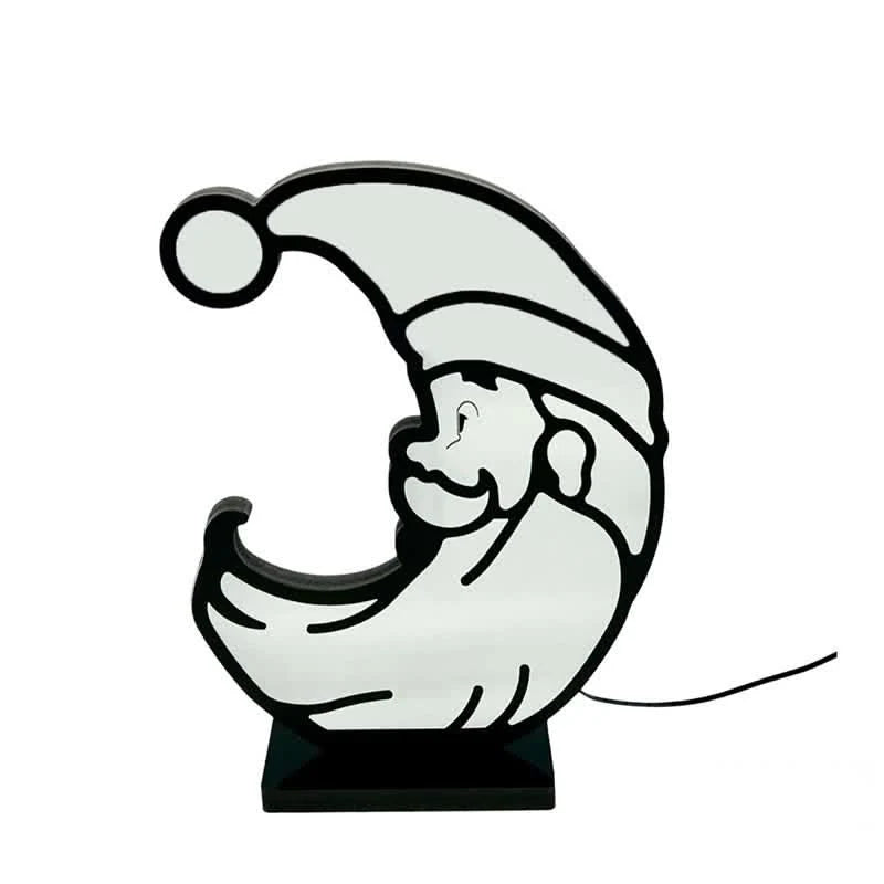 Christmas Decoration 3D Santa Infinity Light Warm Glow