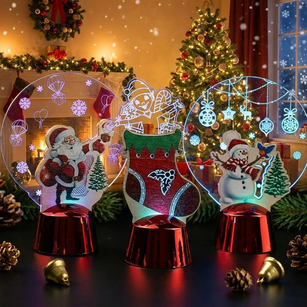 Christmas Decoration Acrylic Snowman Compact 4.7 Inch