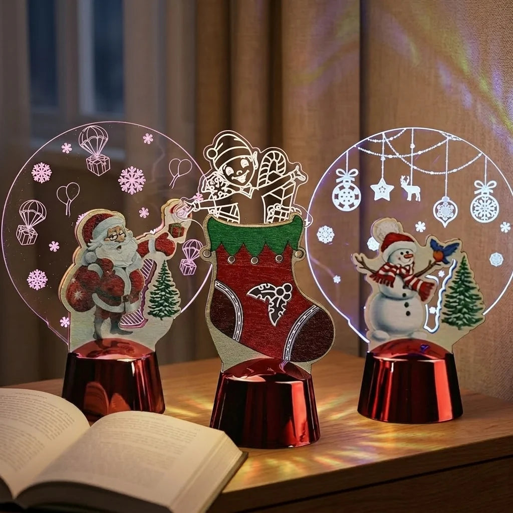 Christmas Decoration Acrylic Snowman Compact 4.7 Inch