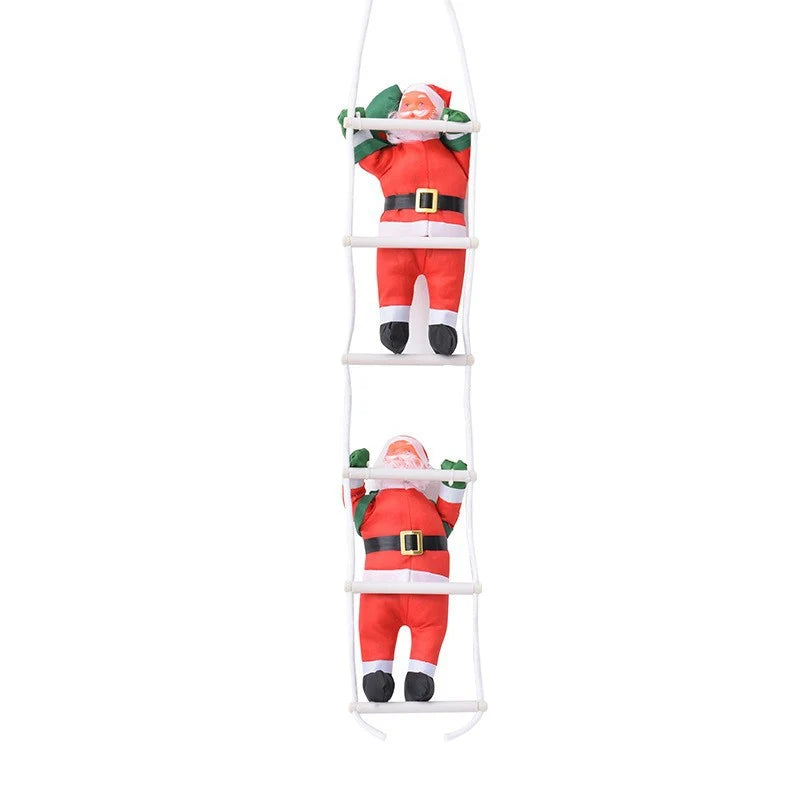 Christmas Decoration Set Of Two Santa Figurines Indoor Outdoor