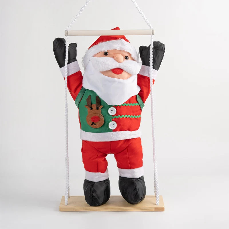 Christmas Decoration Sitting Santas On Ladder Indoor & Outdoor