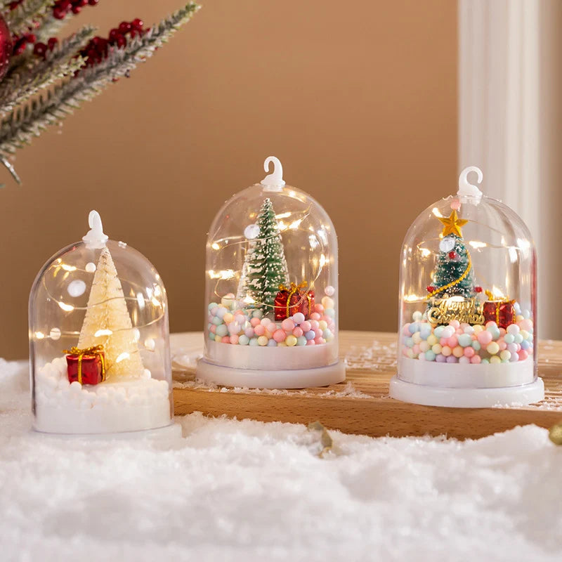 Christmas Decoration Tabletop Lighted Mini Tree With Ornaments