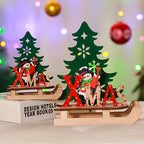 Christmas Decoration Wooden Tree & Figurine Set