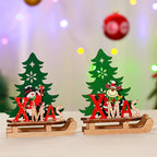 Christmas Decoration Wooden Tree & Figurine Set