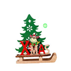 Christmas Decoration Wooden Tree & Figurine Set