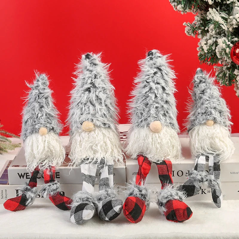 Christmas Doll Tall Hat Handmade Plush Indoor Outdoor