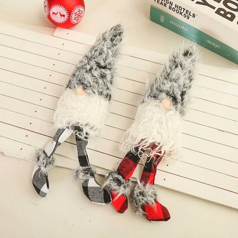 Christmas Doll Tall Hat Handmade Plush Indoor Outdoor