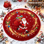 Christmas Doormat Santa Design 3D Printed Wear-Resistant & Easy-Clean