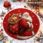 Christmas Doormat Santa Design 3D Printed Wear-Resistant & Easy-Clean