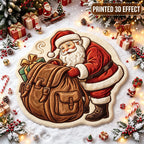 Christmas Doormat Santa Design 3D Printed Wear-Resistant & Easy-Clean