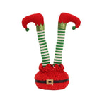 Christmas Elf Plush Movable Legs Glitter Accents