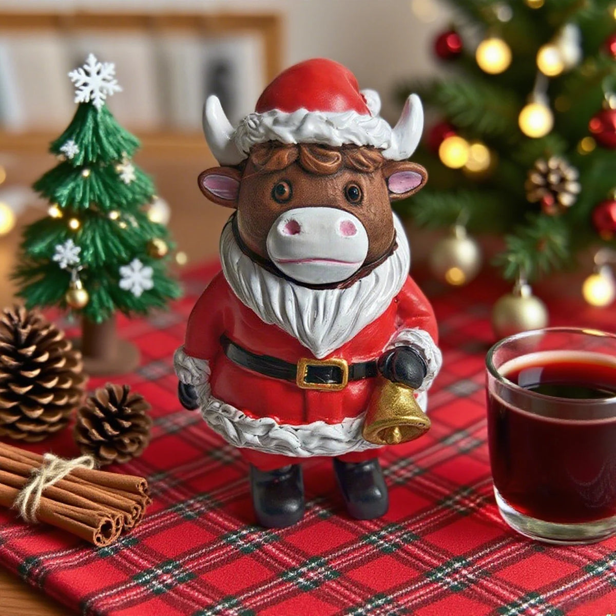 Christmas Figure Highland Cattle 10cm Indoor-Outdoor