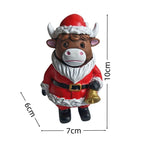 Christmas Figure Highland Cattle 10cm Indoor-Outdoor