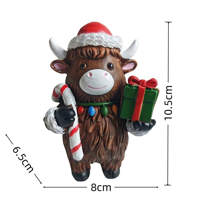 Christmas Figure Highland Cattle 10cm Indoor-Outdoor