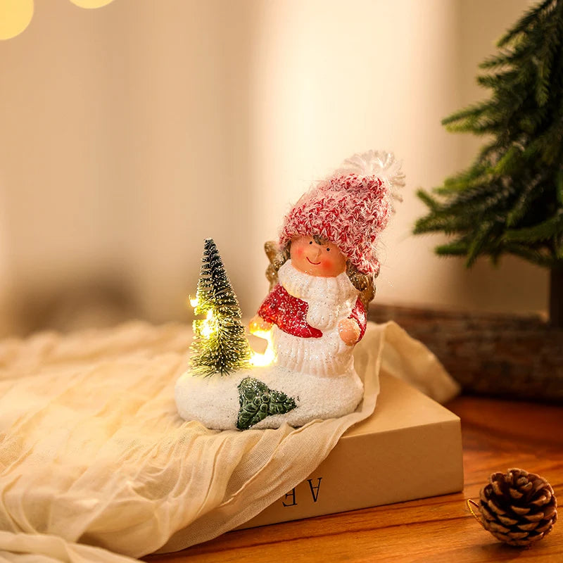 Christmas Figurine Ceramic LED Tabletop