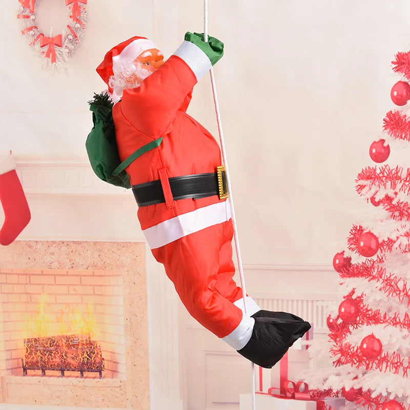 Christmas Figurine Hanging Santa With Reindeer