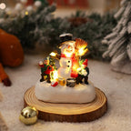 Christmas Figurine Integrated LED Warm Glow Durable Construction