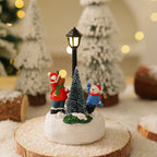 Christmas Figurine Integrated LED Warm Glow Durable Construction