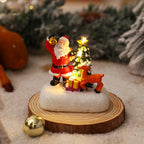 Christmas Figurine Integrated LED Warm Glow Durable Construction