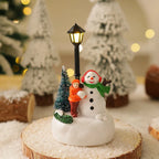 Christmas Figurine Integrated LED Warm Glow Durable Construction