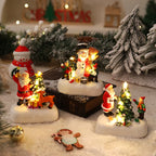 Christmas Figurine Integrated LED Warm Glow Durable Construction