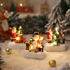 Christmas Figurine Integrated LED Warm Glow Durable Construction