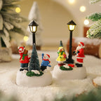 Christmas Figurine Integrated LED Warm Glow Durable Construction