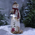 Christmas Figurine LED Lantern All-Weather Resin