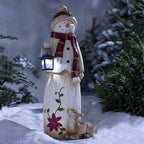 Christmas Figurine LED Lantern All-Weather Resin