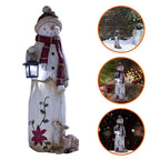 Christmas Figurine LED Lantern All-Weather Resin