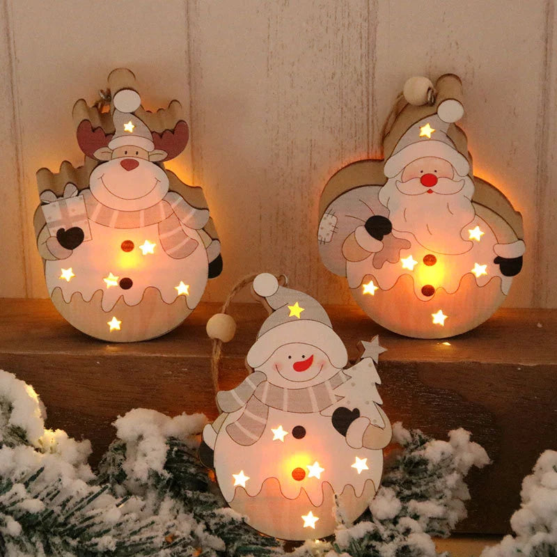 Christmas Figurine LED Light-Up Battery Operated Tabletop Decor