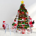 Christmas Figurine Santa Climbing Ladder Whimsical Tabletop