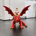 Christmas Figurine Santa Riding Dragon Polyresin Centerpiece