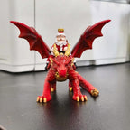 Christmas Figurine Santa Riding Dragon Polyresin Centerpiece