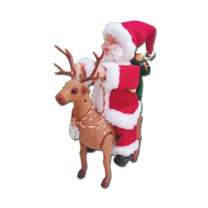 Christmas Figurine Santa Riding Reindeer Tabletop