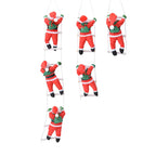 Christmas Figurine Set Embroidered Three Santas 16 Inch
