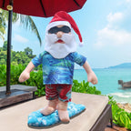 Christmas Figurine Surfing Santa Indoor & Outdoor