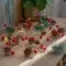 Christmas Garland Battery-Operated Warm White LED Pinecones & Felt Ornaments