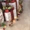 Christmas Garland Battery-Operated Warm White LED Pinecones & Felt Ornaments
