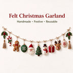 Christmas Garland Handmade Felt Reusable