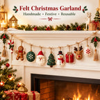 Christmas Garland Handmade Felt Reusable