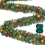 Christmas Garland LED Lights Weatherproof With Timer