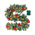 Christmas Garland LED Lights Weatherproof With Timer